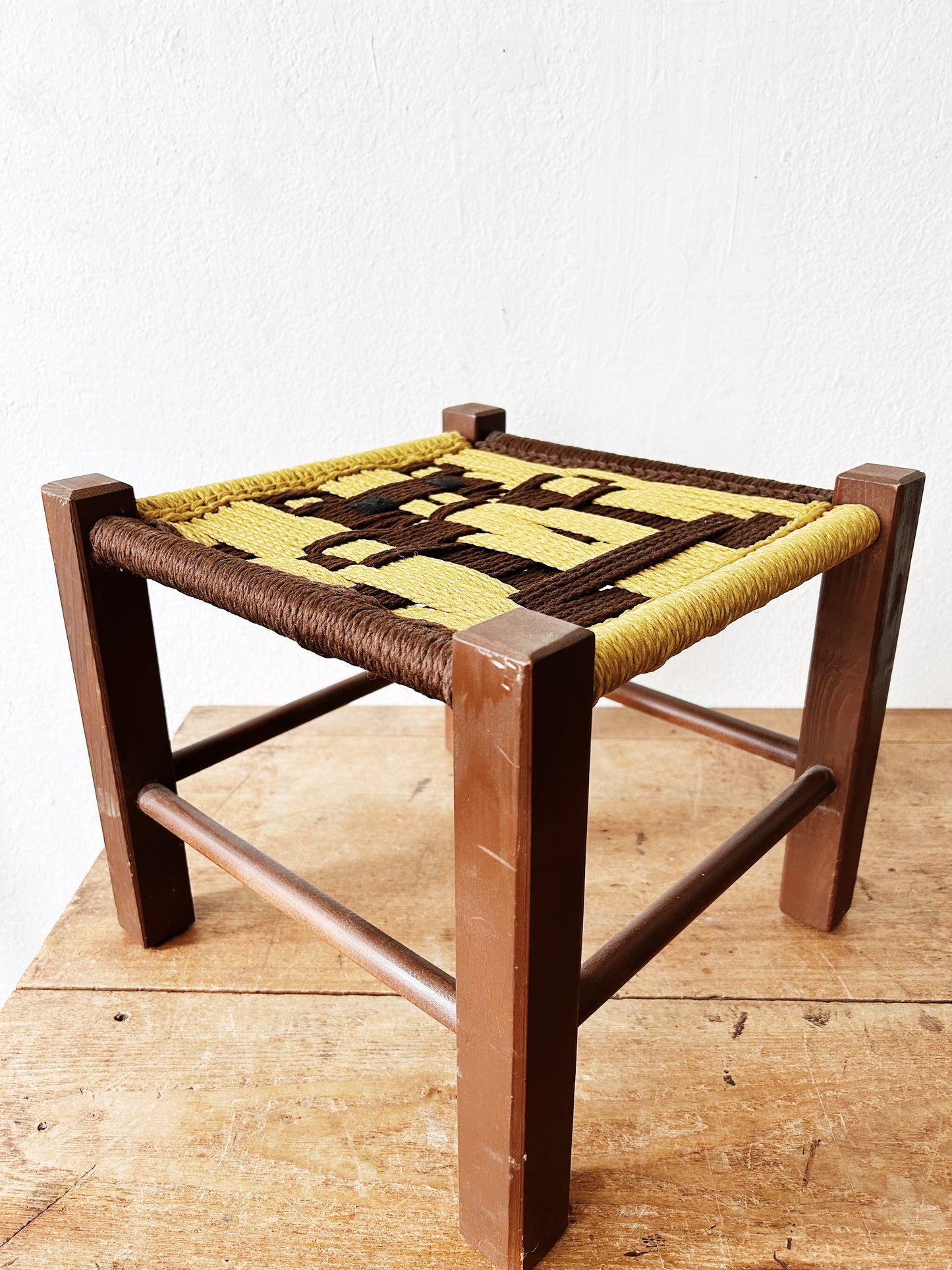 Vintage Woven Stool