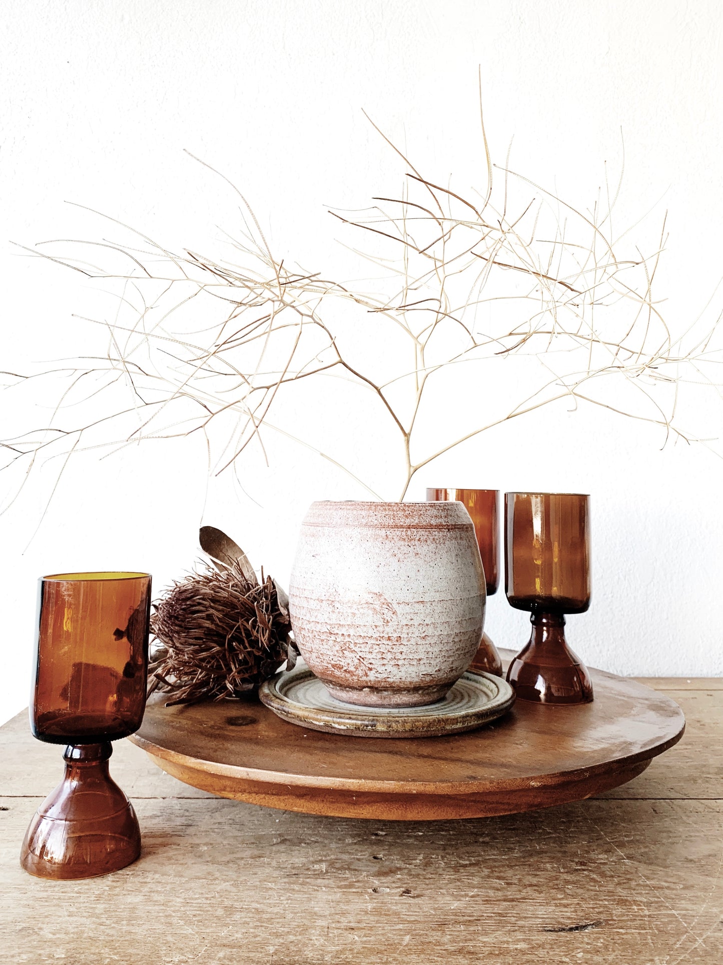 Handmade Amber Goblets