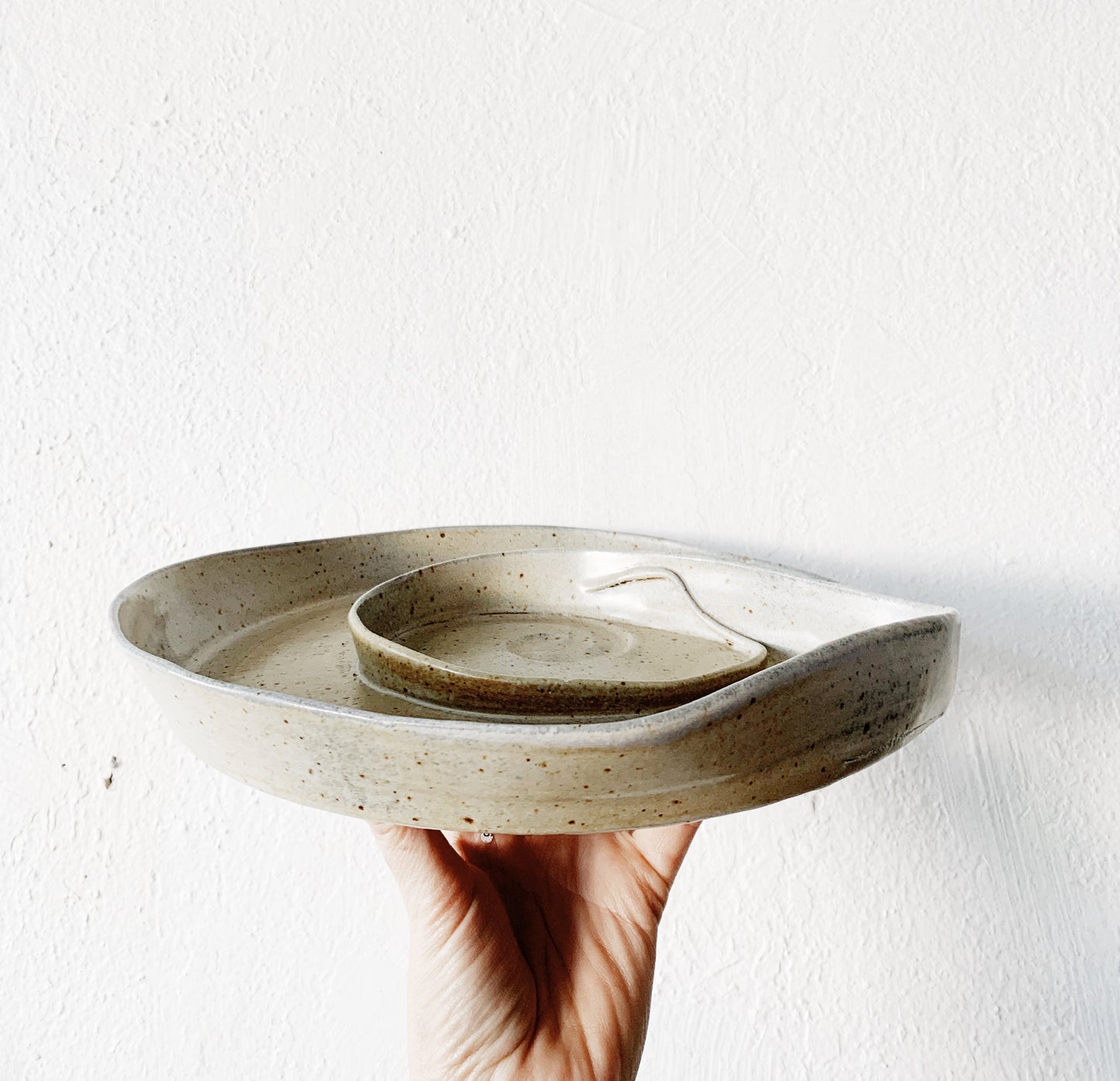 Modern Stoneware Chip and Dip