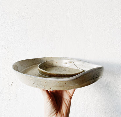 Modern Stoneware Chip and Dip