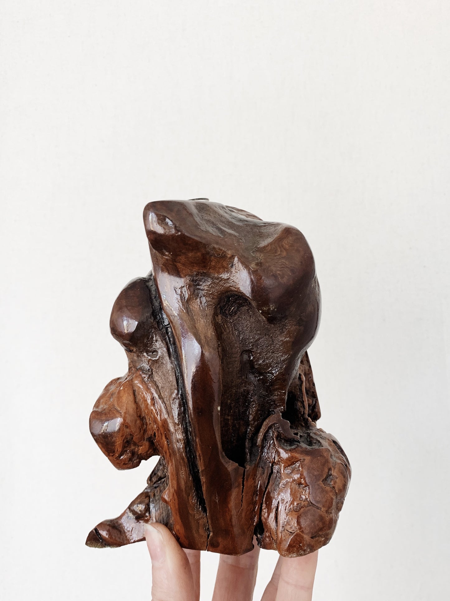 Handmade Vintage Burl Wood Vase