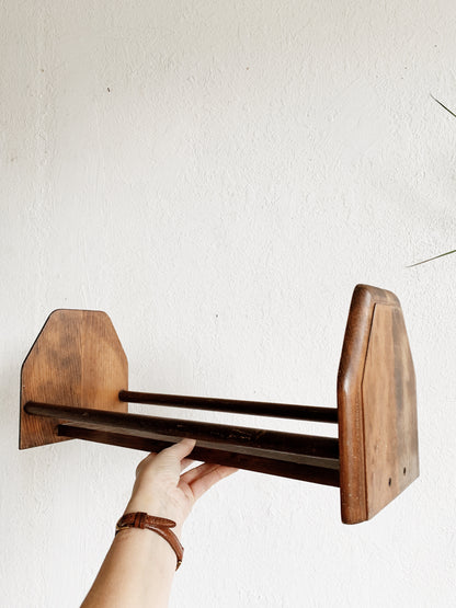 Vintage Wood Tabletop Book Rack