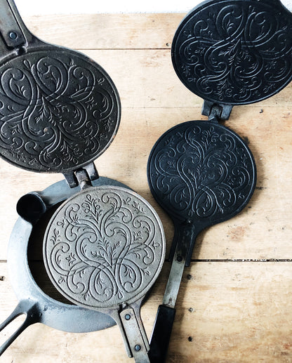 Vintage Stovetop Norwegian Krumkake Irons