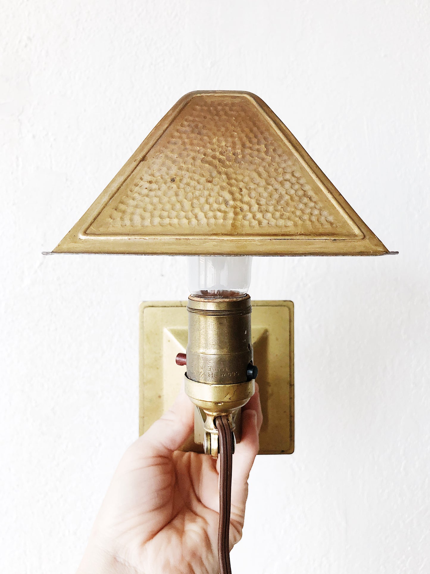 Art Deco Greist Brass Desk / Wall Lamp