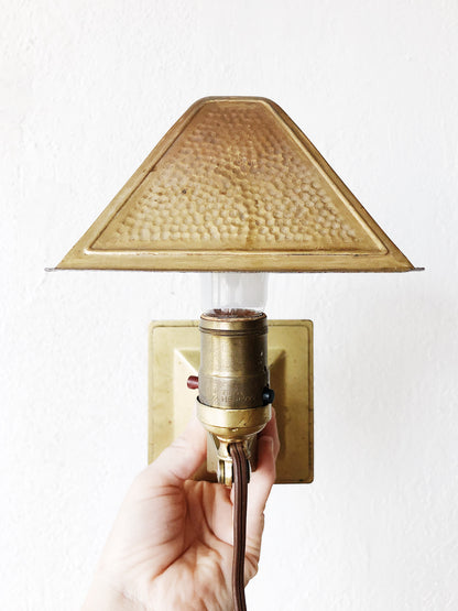 Art Deco Greist Brass Desk / Wall Lamp