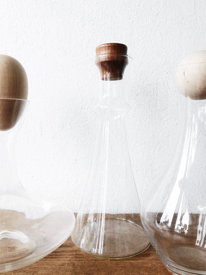 Vintage Blown Glass Decanter with Stopper