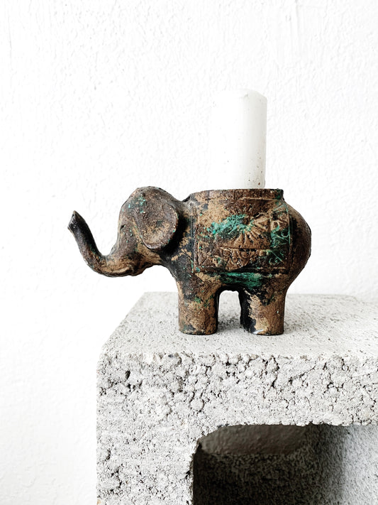 Vintage Cast Metal Elephant Japan