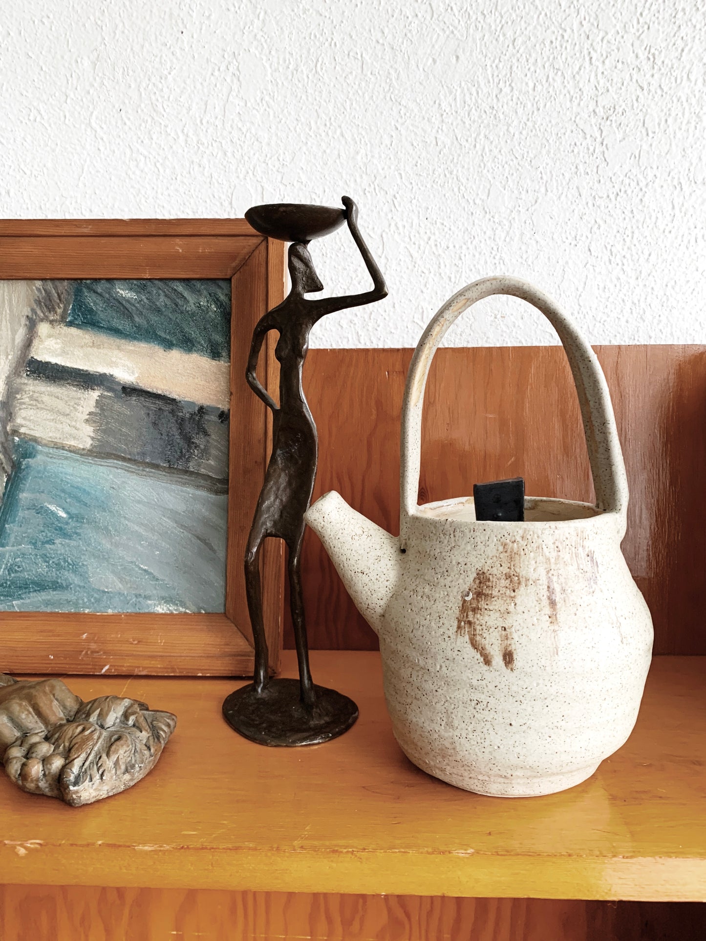 Vintage Handmade Ceramic Teapot