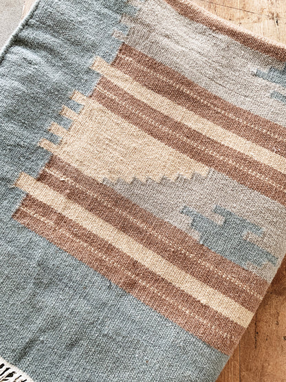 RESERVED Wool Dhurrie Rug/ Pozole Set