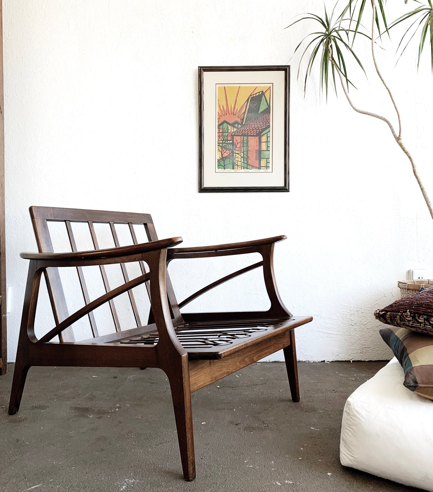 Mid Century Walnut Lounge Chair