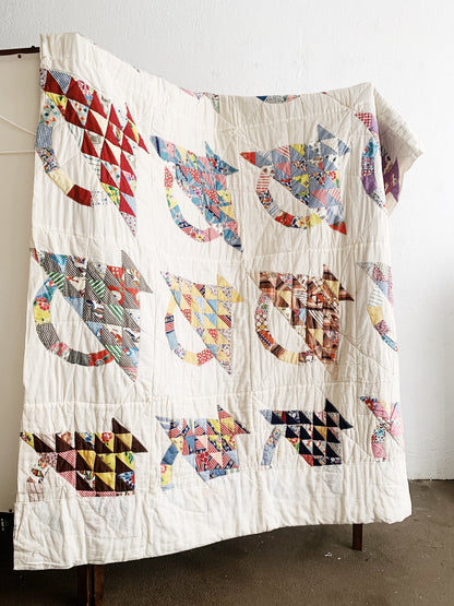 Vintage Handmade Cotton Quilt