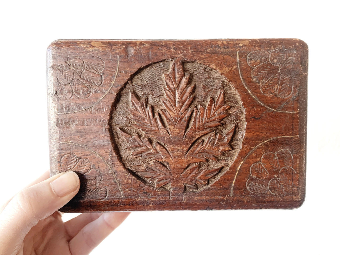 Vintage Carved Wood Box