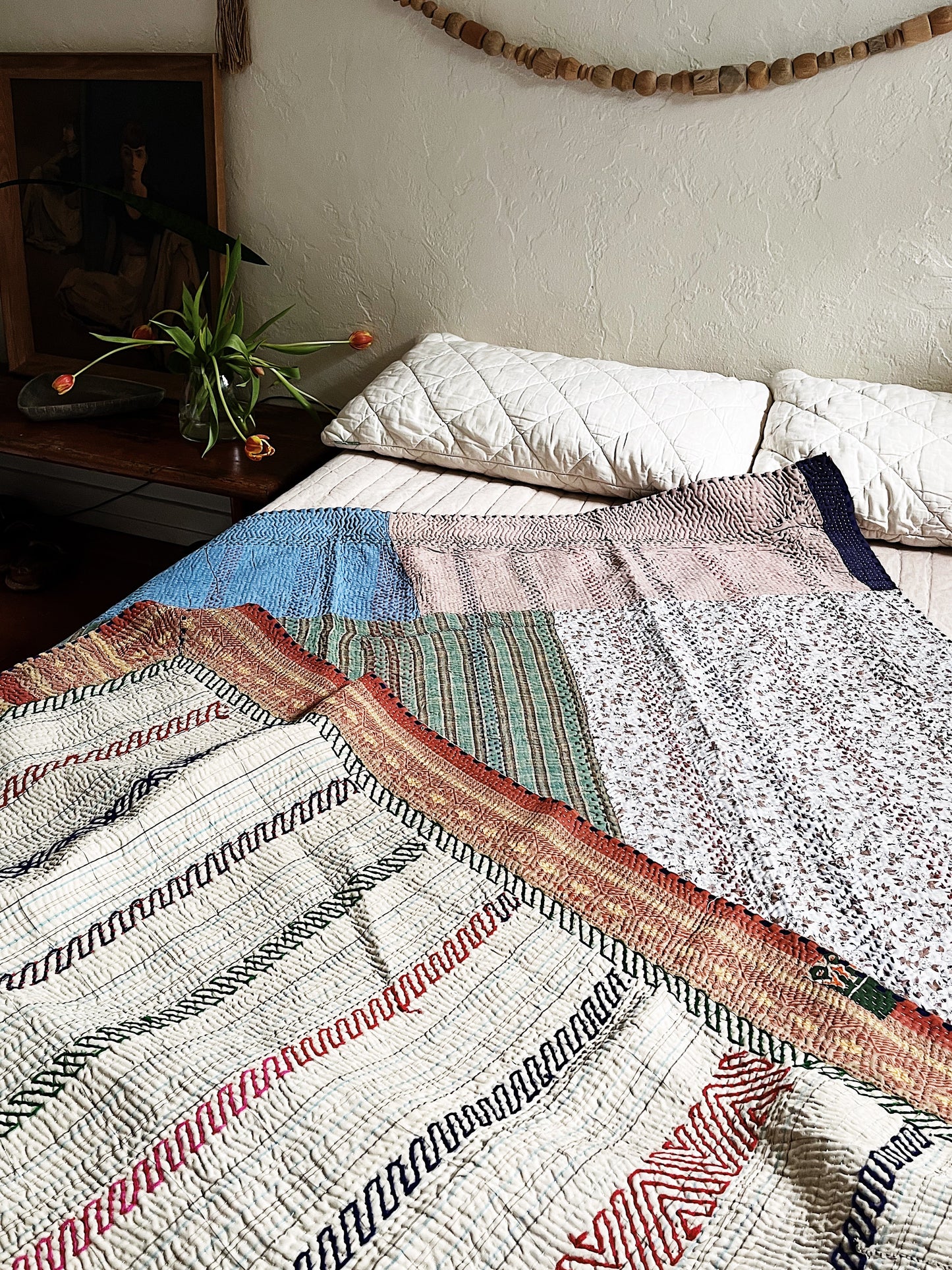 Handmade Cotton Kantha Quilt