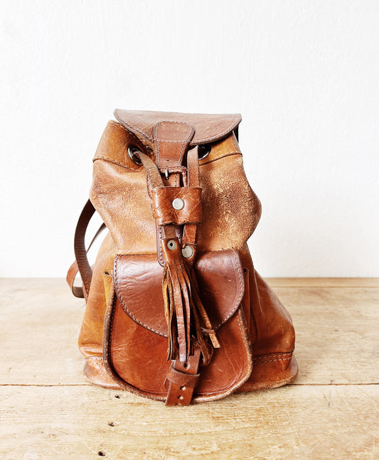 Vintage Leather Back Pack