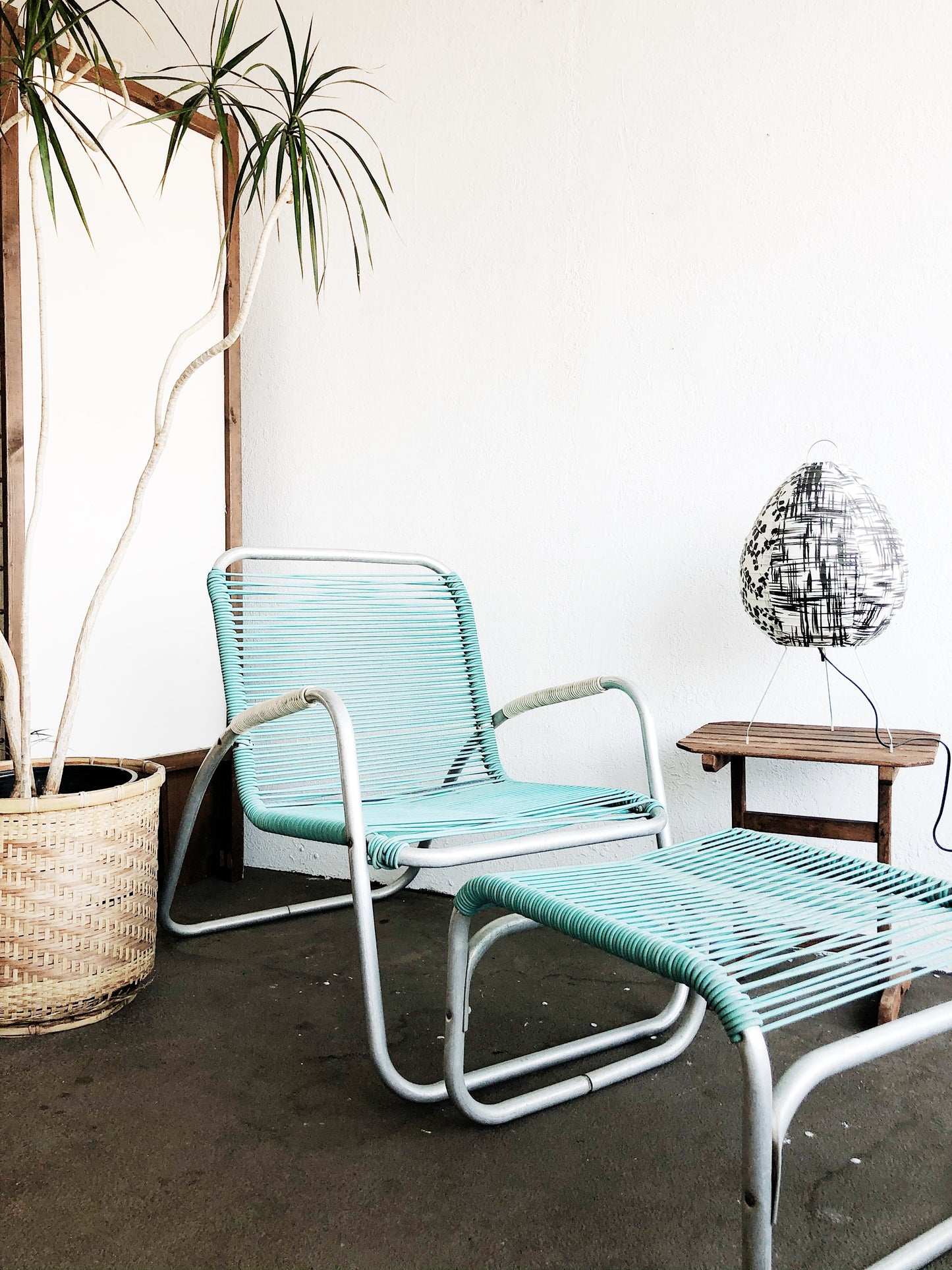 Vintage Slatted Side Table