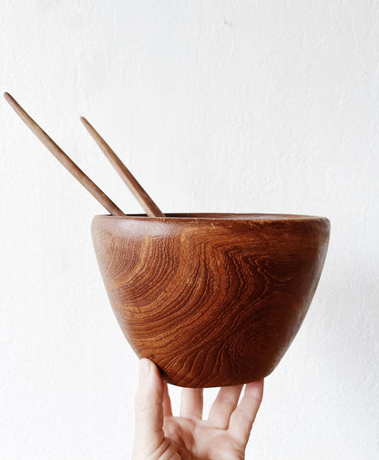 Mid Century Teak Salad Bowl