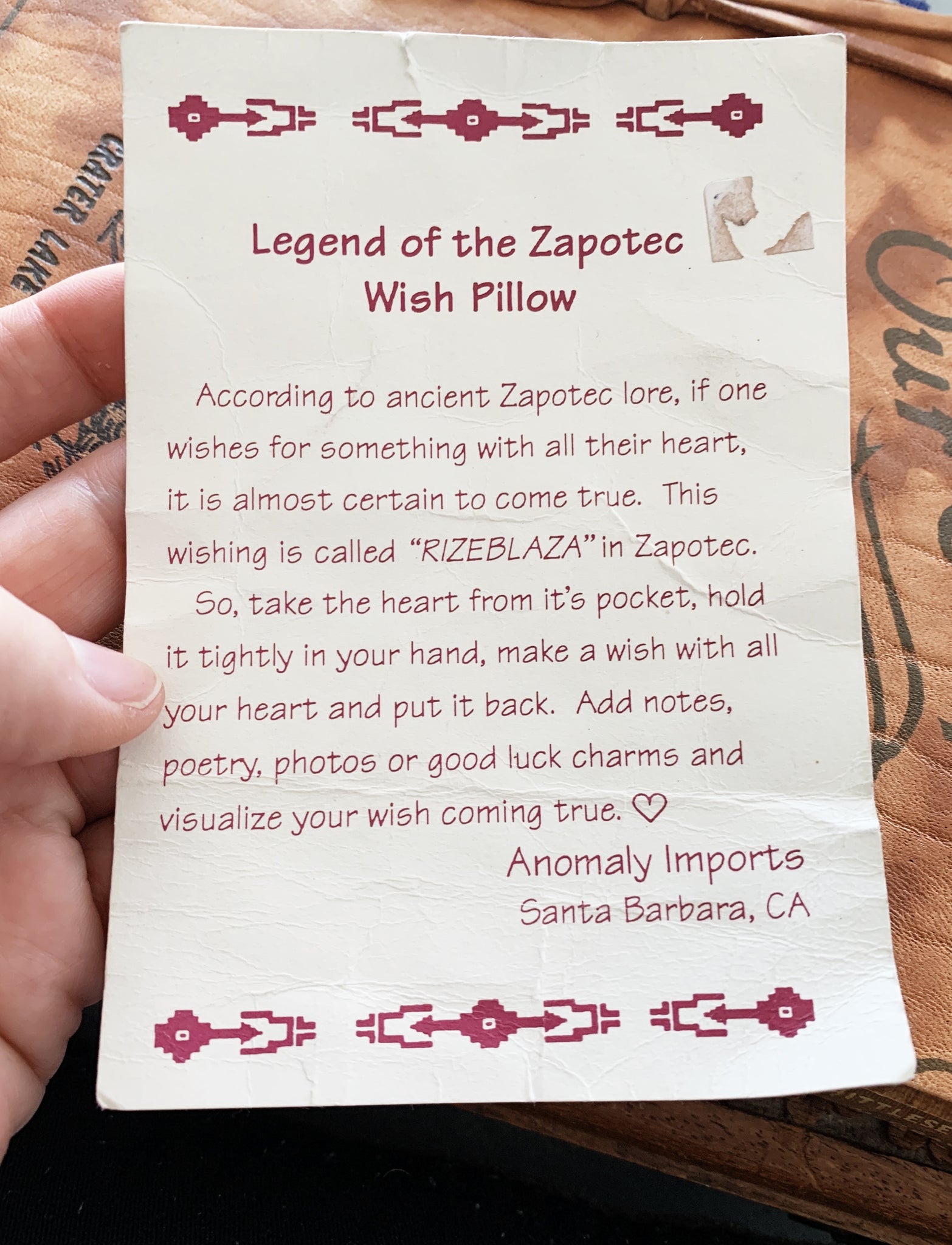Vintage Zapotec Wish Pillow