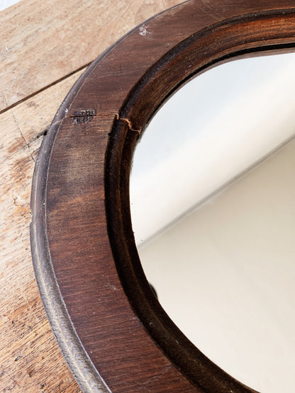 Large Vintage Mirrored Wood Shelf