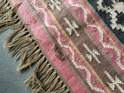Vintage Wool Dhurrie Rug