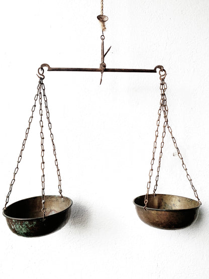 Antique Brass Market Scale