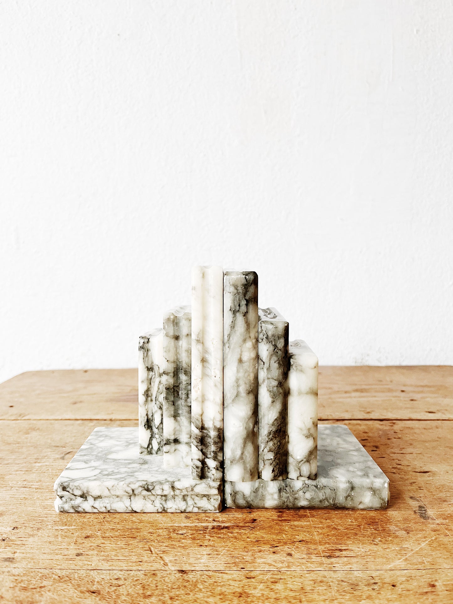 Vintage Marble Bookends