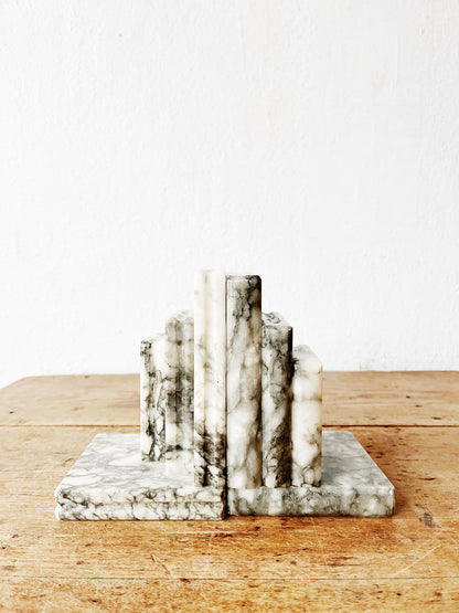 Vintage Marble Bookends
