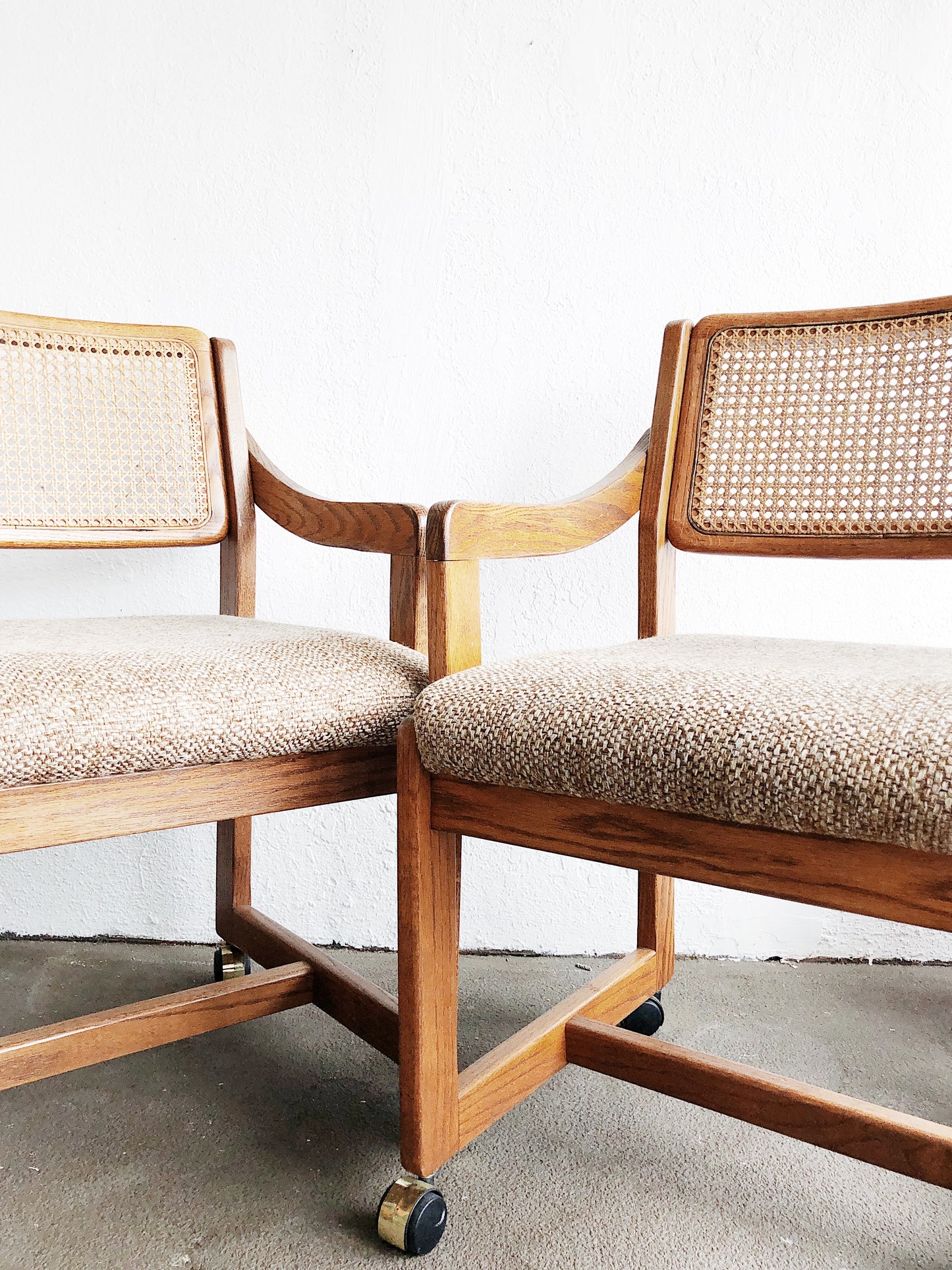Vintage Rolling Cane Back Chair