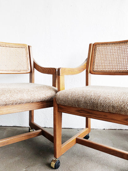 Vintage Rolling Cane Back Chair