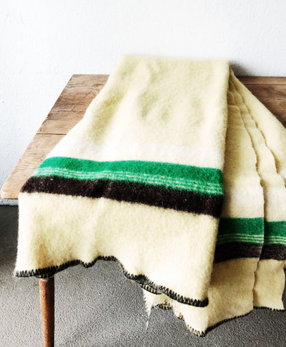 Vintage Felted Wool Blanket