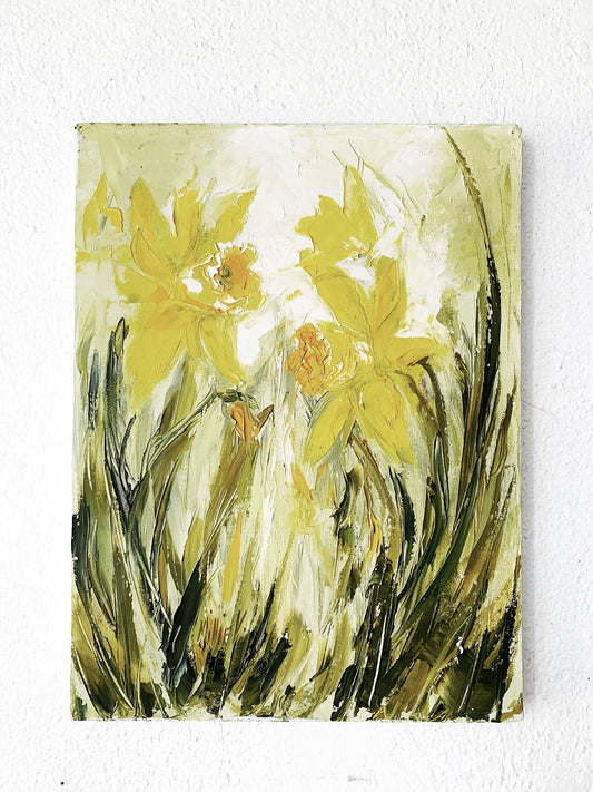 Vintage Daffodil Painting