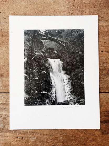 Vintage Mounted Multnomah Falls Film Photo