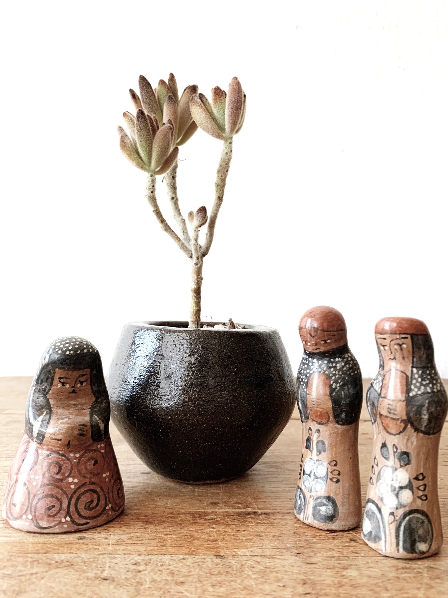 Vintage Hand Painted Clay Figurines Mexico