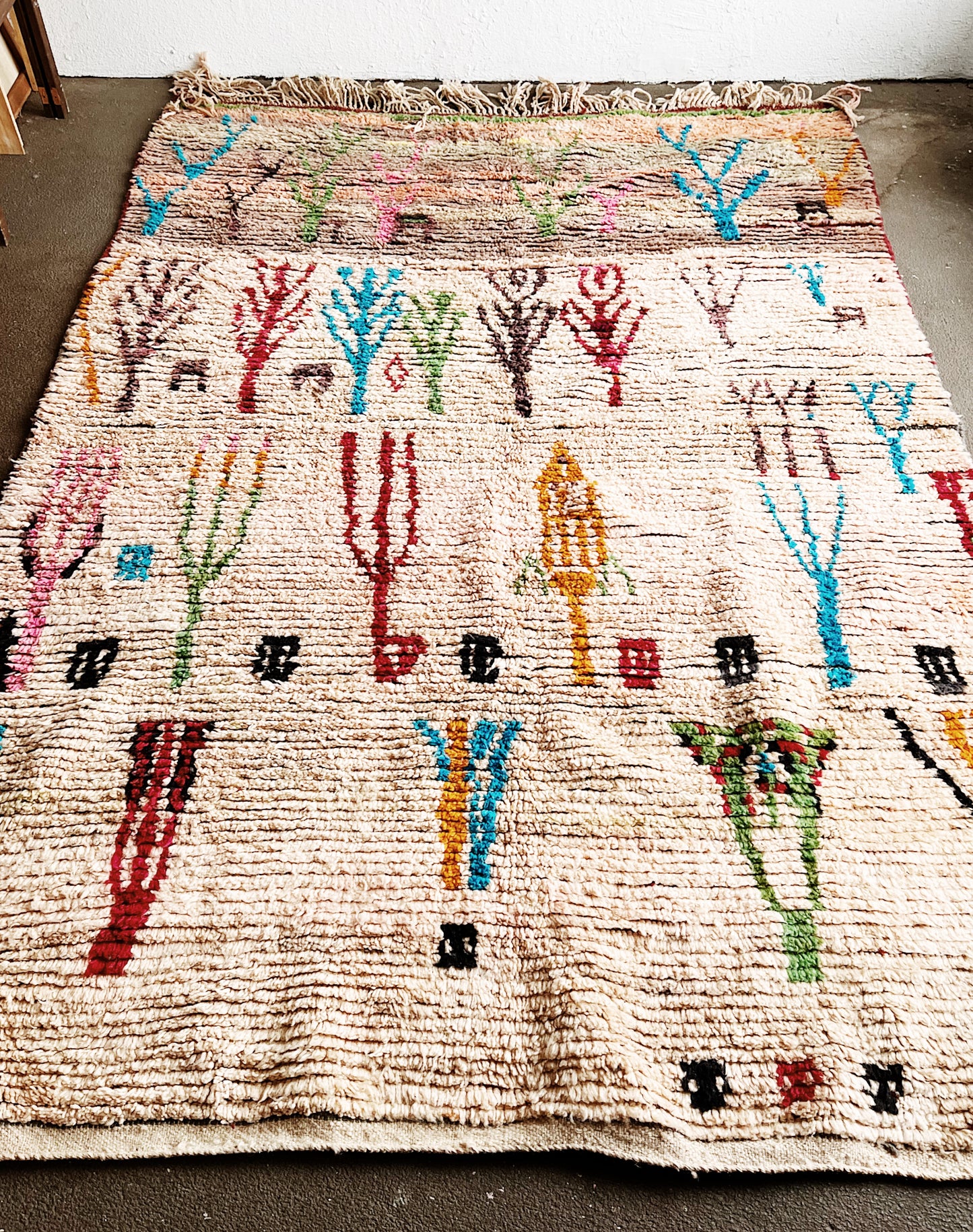 Large Vintage Moroccan Wool Rug