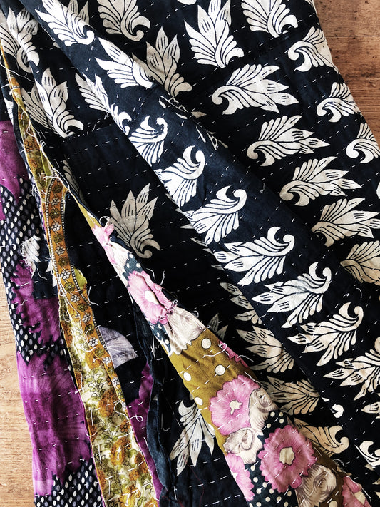 Reversible Vintage Kantha Quilt