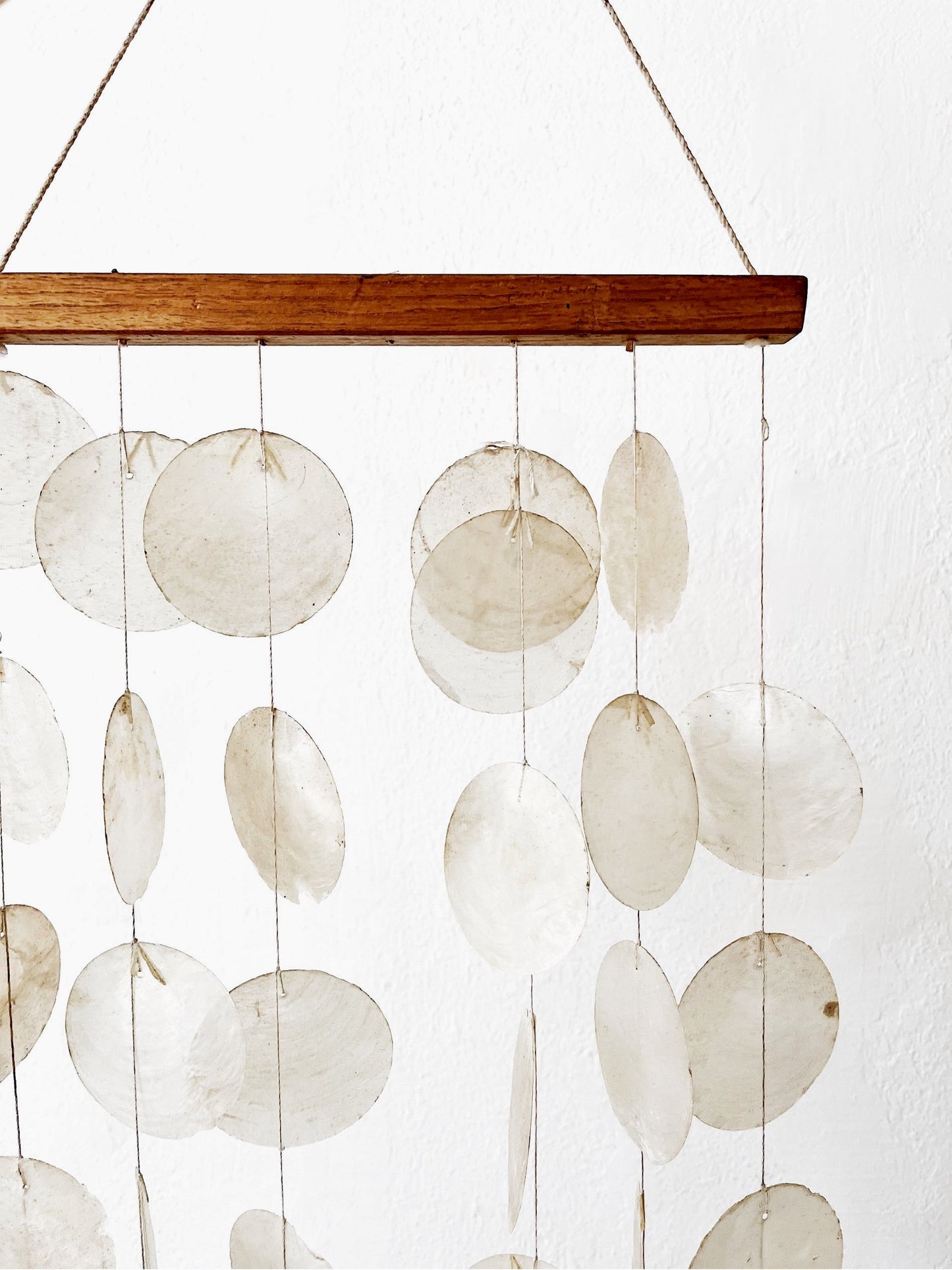 Large Vintage Capiz Windchime