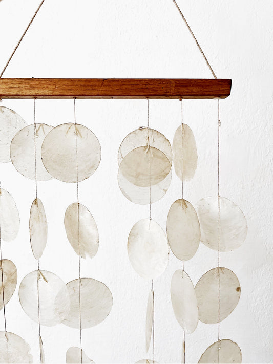 Large Vintage Capiz Windchime