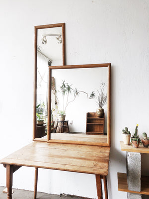 Vintage Simple Wood Framed Mirror
