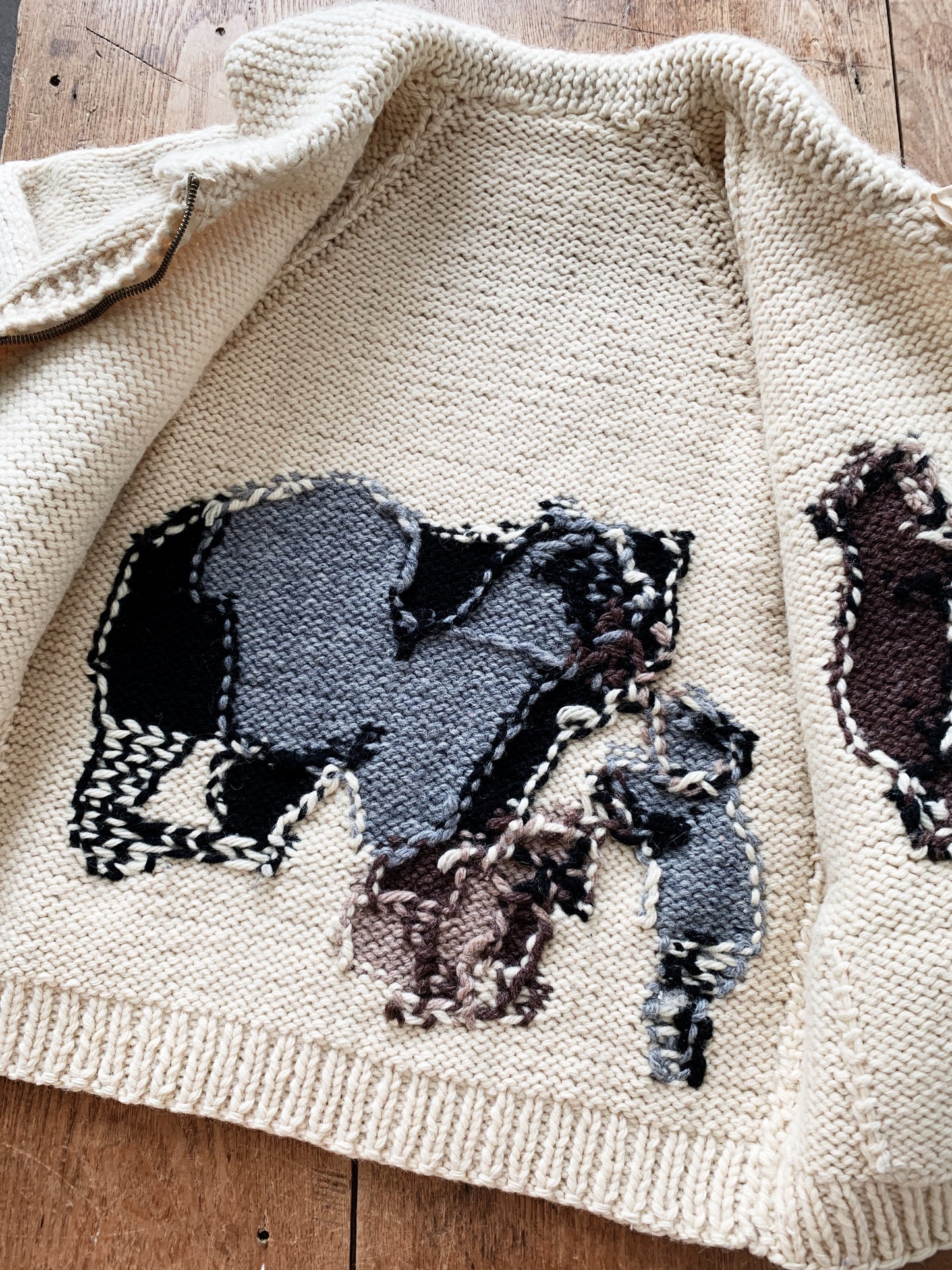 RESERVED Vintage Wool Hand Knot Cardigan