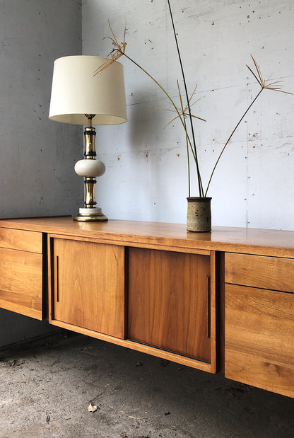 Vintage Gunlocke Solid Walnut Credenza