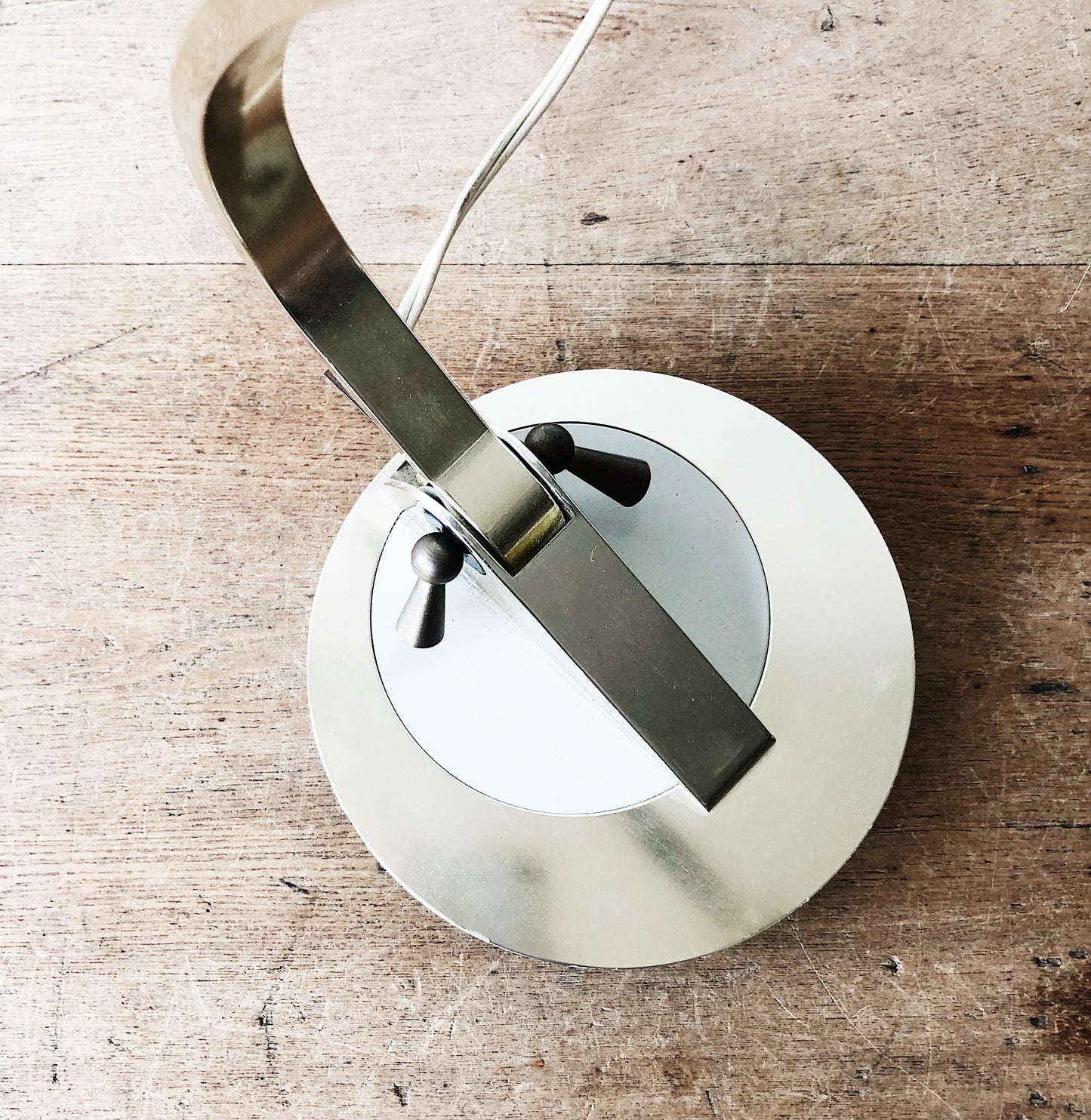 Vintage Brass and Enamel Lamp