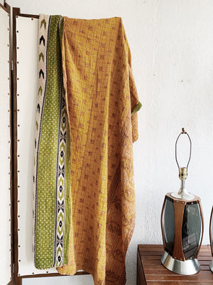 Vintage Reversible Kantha Quilt