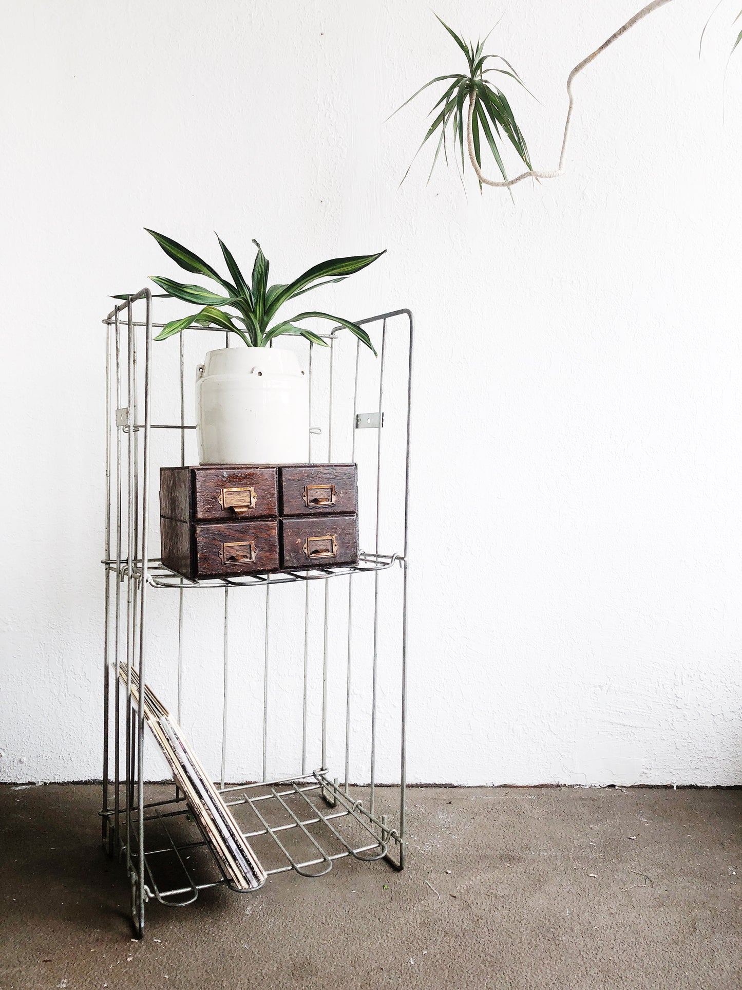 Vintage Industrial Folding Shelf