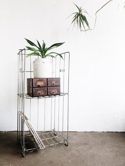Vintage Industrial Folding Shelf