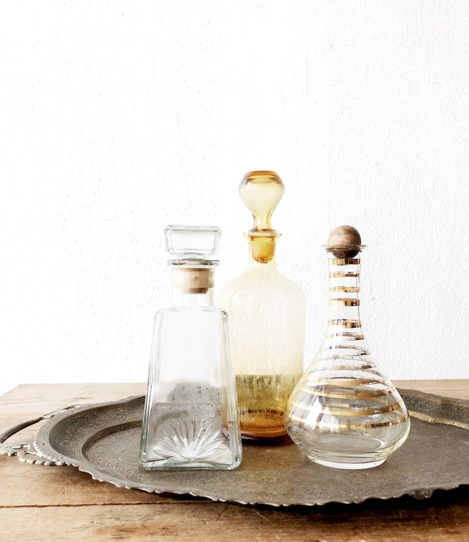 Vintage Glass Decanter Collection
