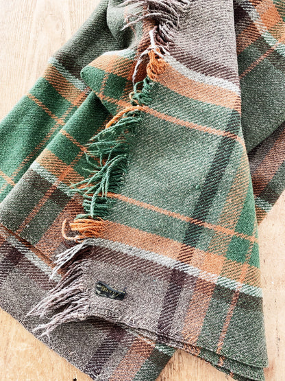 Vintage Wool Plaid Blanket