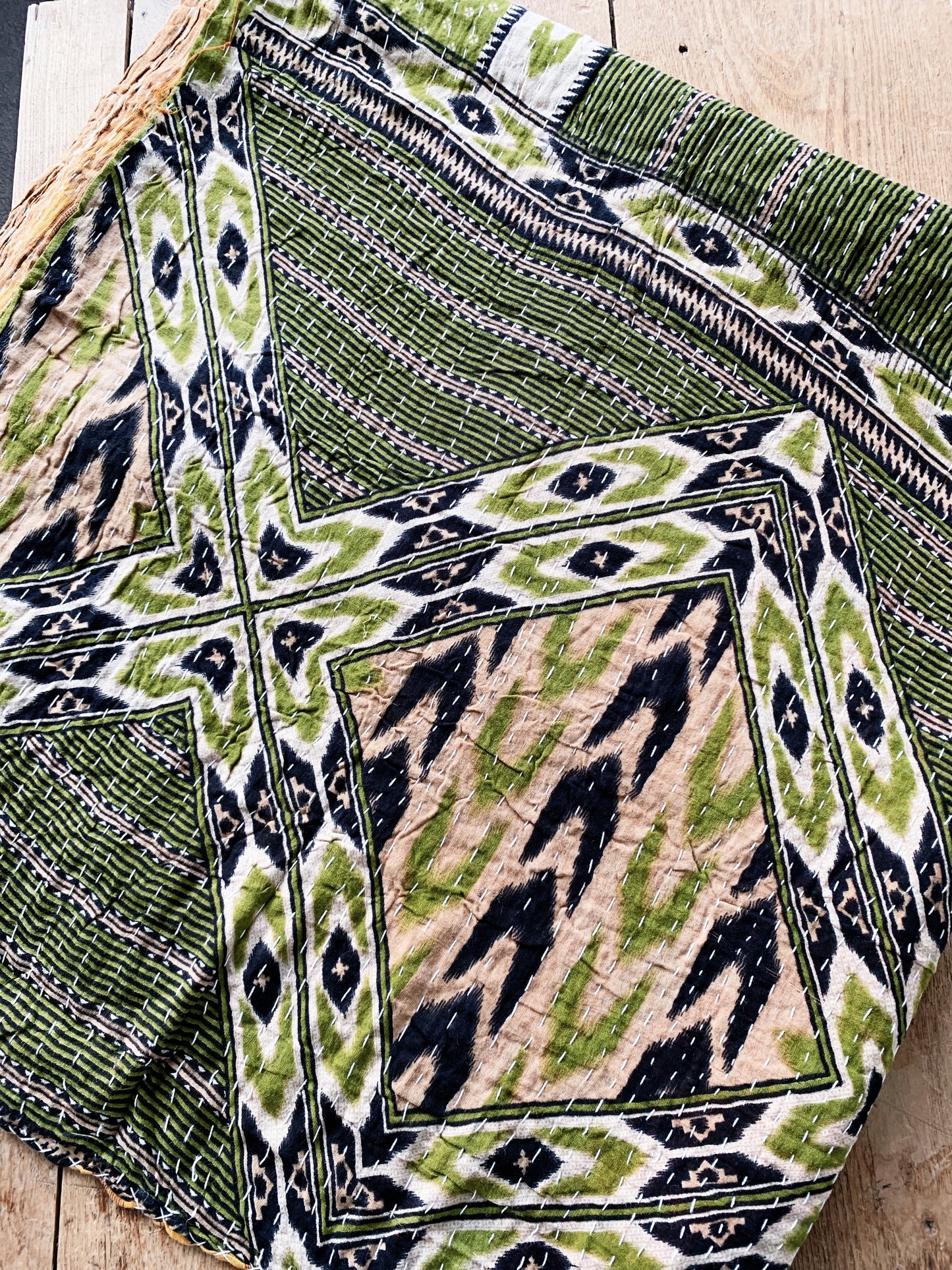 Vintage Reversible Kantha Quilt