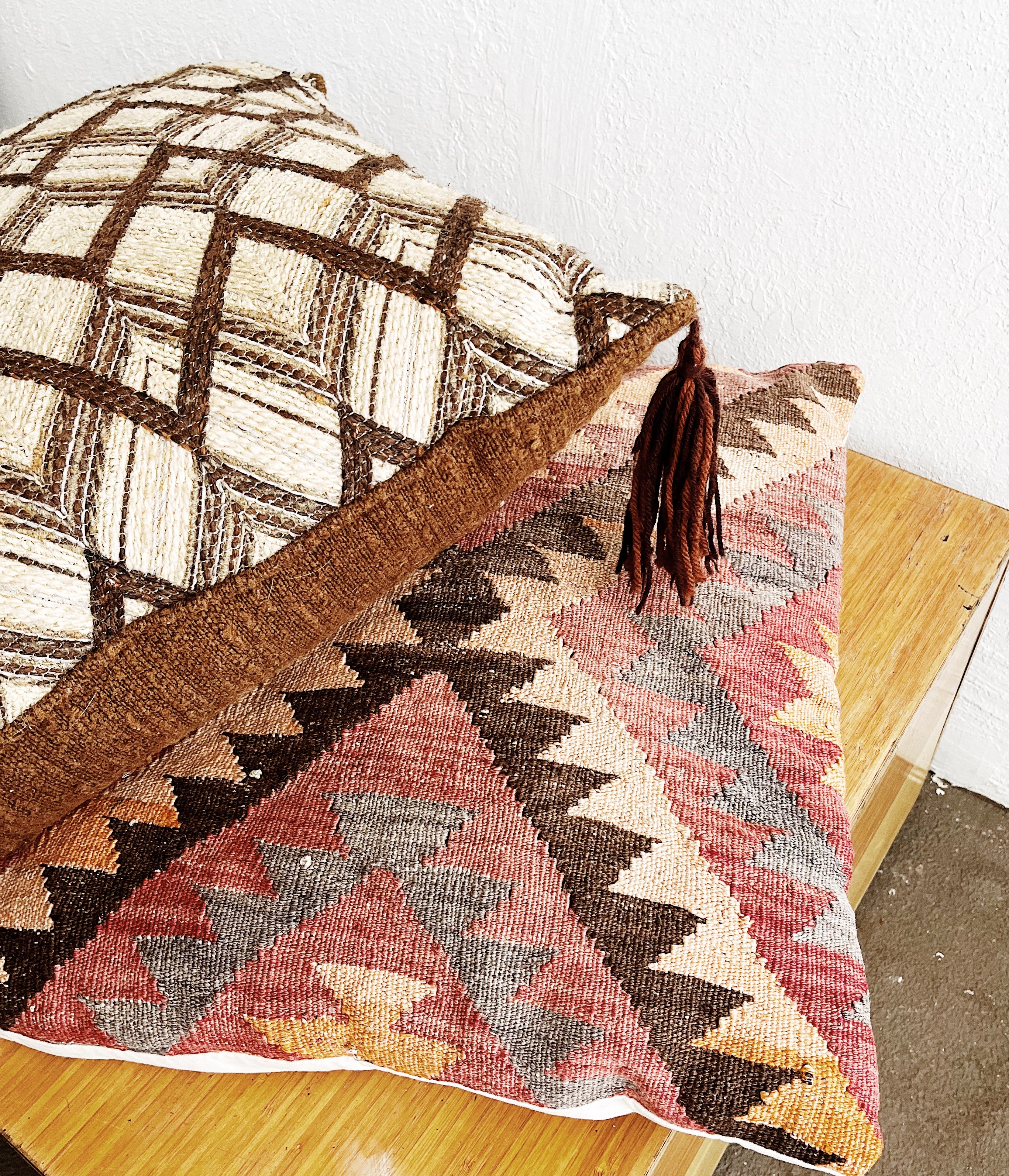 Vintage Kilim Floor Cushion - Thumbnail 3