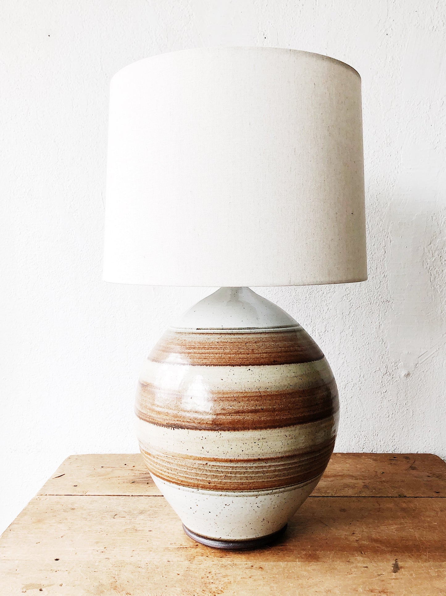 Vintage Handmade Pottery Lamp