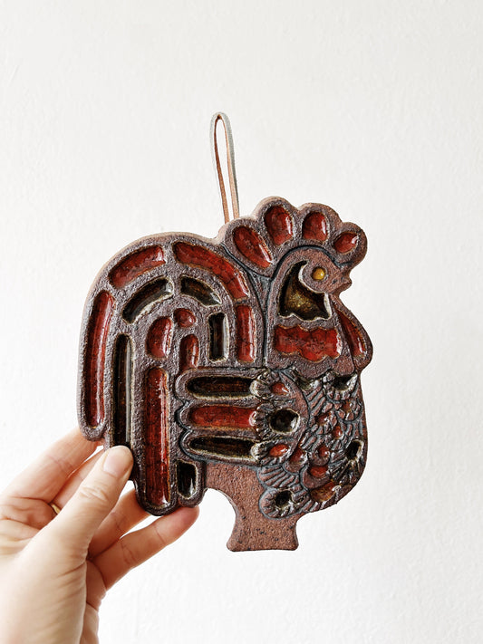Victoria Littlejohn Ceramic Rooster Trivet