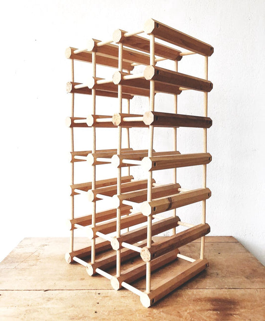 Handmade Natural Ash Modular Wine Rack